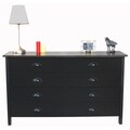Venture Horizon 'Nouvelle' Black Finish 8-drawer Lowboy Dresser