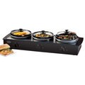 Nostalgia Electrics Stainless/ Black 1.5-Quart Triple Slow Cooker Buffet