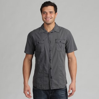 191 Unlimited Men's Charcoal Woven Shirt