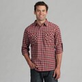 191 Unlimited Mens Red Plaid Woven Shirt