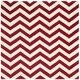 Safavieh Handmade Moroccan Chatham Chevron Red/ Ivory Wool Rug (7' Square)