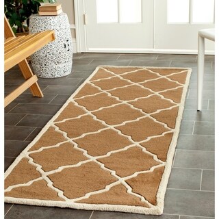 Handmade Moroccan Brown Wool Rug (2'3 x 7')