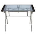 Offex Silver/ Blue Glass Folding Craft Station