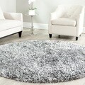 Handmade Malibu Silver Shag Rug (7' Round)