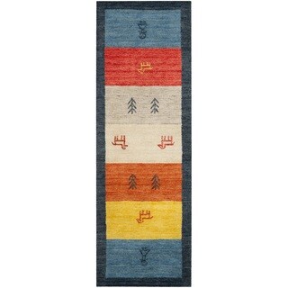Handmade Gabeh Journey Bluel Wool Rug