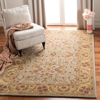 Handmade Heritage Kerman Grey/ Gold Wool Rug