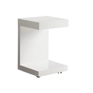 Sunpan Bachelor Gloss White TV Table with Drawer