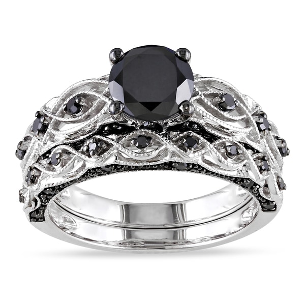 Black diamond ring 5 ct