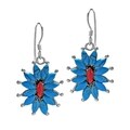 Sterling Silver Romantic Florals Stone Earrings (Thailand)