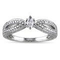 Miadora 10k White Gold 1/6ct TDW Diamond Ring (H-I, I2-I3)