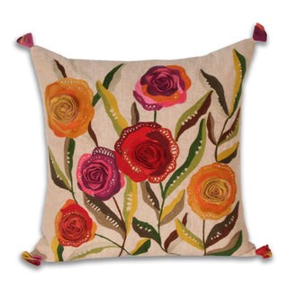 Marlo Lorenz Flores Flowers 17-inch Decorative Pillow
