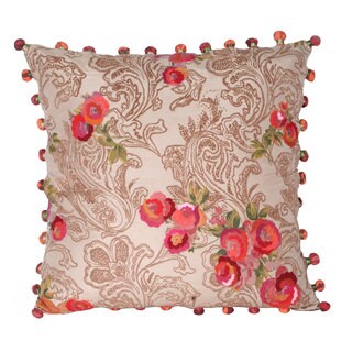 Marlo Lorenz Panji Paisley Flower 17-inch Decorative Pillow
