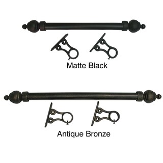 Oil Rubbed Bronze Adjustable Curtain Rod Set 16454098