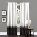 Mia White Pieced 84-inch Curtain Panel Pair