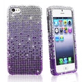 BasAcc Full Silver/ Purple Diamond Snap-on Case for Apple iPhone 5