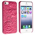 BasAcc Hot Pink 3D Sculpture Rose Rear snap-on Case for Apple iPhone 5