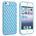 BasAcc Light Blue 3D Wave TPU Rubber Case for Apple Phone 5
