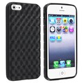 BasAcc Black 3D Wave TPU Rubber Case for Apple Phone 5