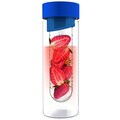 Flavour It Blue Glass Water Bottle Fruit Infuser 2-pack