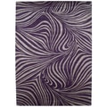 Indo-Tibetan Abstract Hortensia Wool/ Silk Rug (8' x 11')