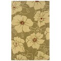 Indoor Gold/ Beige Transitional Floral Area Rug