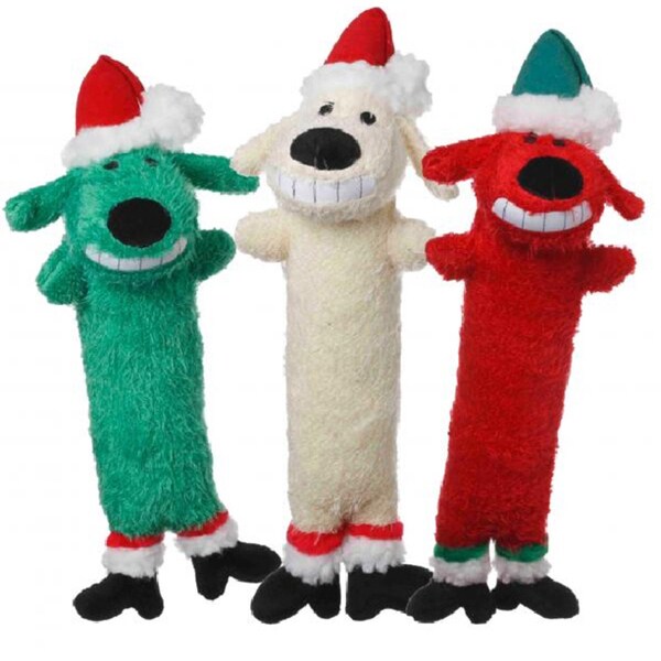 Loofa Dog Santa 6-inches