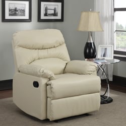 For sale Tucker Almond Bonded-Leather Recliner