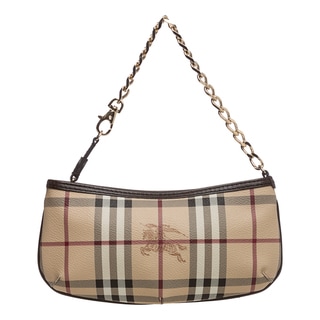 Burberry '3729042' Haymarket Check Wristlet Clutch