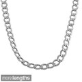 Fremada 10-karat White Gold 5.3mm Curb Chain (20-22 inch)