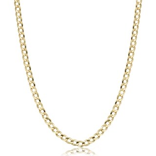 Fremada 10-karat Yellow Gold 3.6mm Curb Chain (18-30 inch)