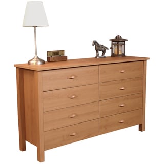 Sale Venture Horizon Oak Finish 8 Drawer Chest Az4gfhtt