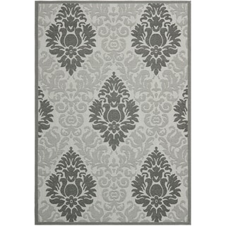 Online Specials  Safavieh Courtyard Light Grey/ Anthracite Grey Indoor Outdoor Rug