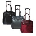 Amerileather Deluxe Skylar Women's 17" Rolling Tote with Laptop Compartment
