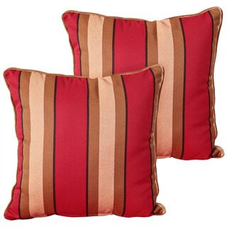 RST Outdoor 'Cantina' Stripe Outdoor Square Pillows (Set of 2)