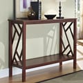 Espresso Abstract Design Console Sofa Table