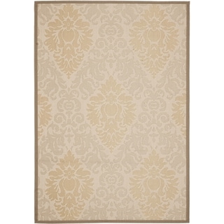 Low Price Safavieh Beige/Dark Beige Indoor/Outdoor Area Rug (9' x 12')
