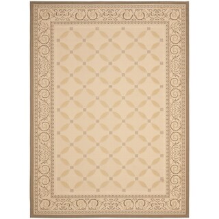 Safavieh Beige/ Dark Beige Indoor Outdoor Rug (9' x 12')