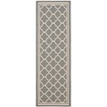 Safavieh Anthracite Grey/ Beige Indoor Outdoor Rug (2'2 x 12')