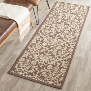Safavieh Chocolate/ Natural Indoor Outdoor Rug (2'2 x 12')