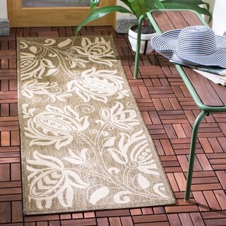 Safavieh Brown/ Natural Indoor Outdoor Rug (2'2 x 12')
