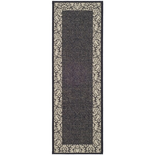 Safavieh Black/Gray Indoor/Outdoor Area Rug (2'2" x 12')