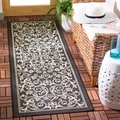 Safavieh Black/ Sand Indoor Outdoor Rug (2'2 x 12')