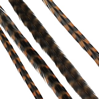 Donna Bella Striped Goldenstraw Feather Hair Extensions