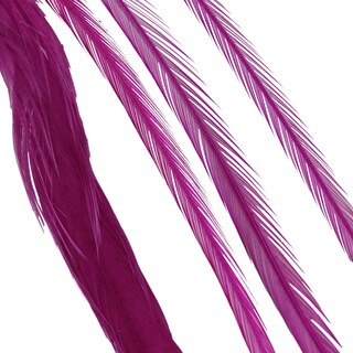 Donna Bella Solid Raspberry Feather Hair Extensions