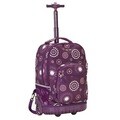 Rockland Purple Pearl 18-inch Rolling Laptop Backpack