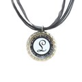 Bow Clippeez 2 Envy Damask Monogram Bottle Cap Necklace