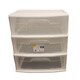 Homz Large White 3-drawer Cart