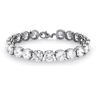 Ultimate CZ Platinum-plated Round Cubic Zirconia Tennis Bracelet