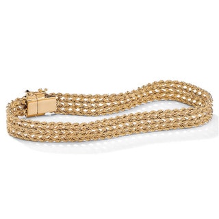 Toscana 10k Yellow Gold 7.25-inch Braided Rope Bracelet