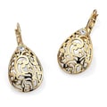 Toscana Collection 14k Gold-plated Crystal Filigree Earrings